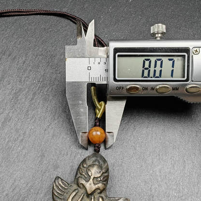 Tibetan Buddhist Amulet Pendant - Tibetan Buddhist amulet, size reference