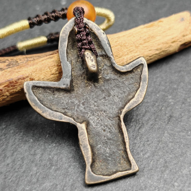 Tibetan Buddhist Amulet Pendant - Tibetan Buddhist amulet, detailed view