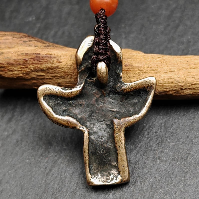 Tibetan Buddhist Amulet Pendant - Tibetan Buddhist amulet, detailed view