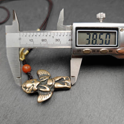 Tibetan Buddhist Amulet Pendant - Tibetan Buddhist amulet, size reference