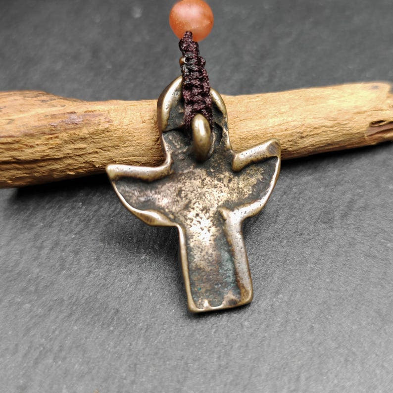 Tibetan Buddhist Amulet Pendant - Tibetan Buddhist amulet, detailed view