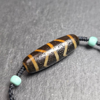 Authentic Wave Totem Dzi Clavicle Chain - Tibetan Buddhist bead necklace, view 8