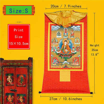 Eight Manifestations of Guru Rinpoche - Tibetan thangka painting, view 6