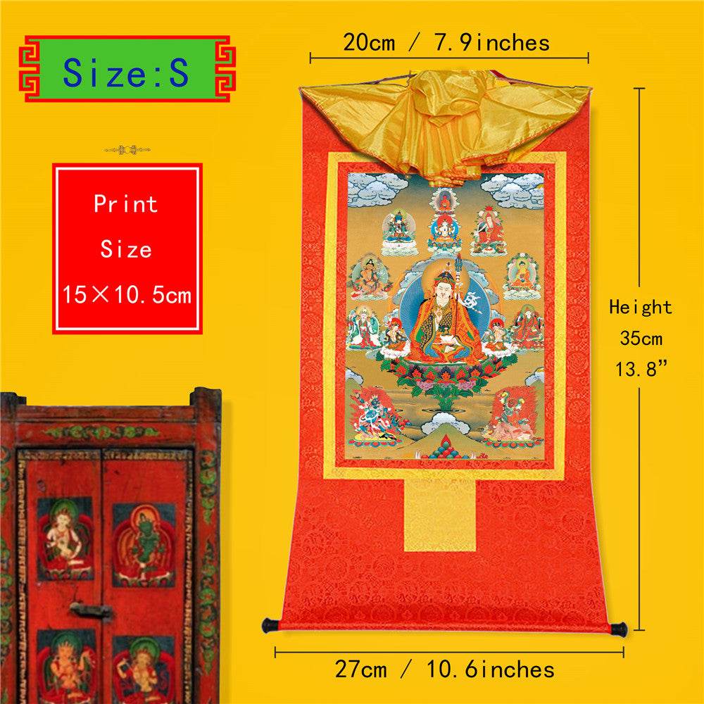 Eight Manifestations of Guru Rinpoche - Tibetan thangka painting, view 6