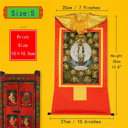 Avalokitesvara with Thousand Arms-Black Type - Tibetan thangka painting, view 6