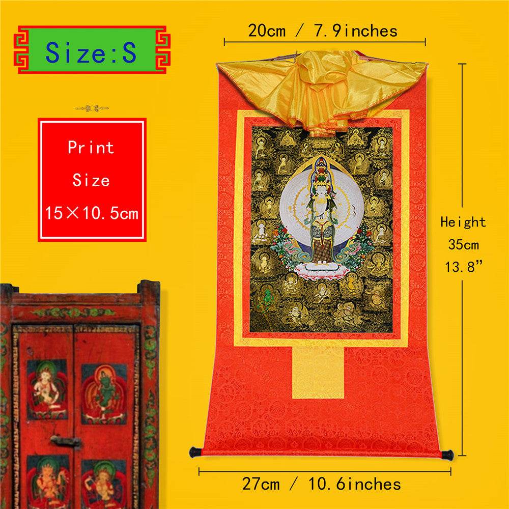 Avalokitesvara with Thousand Arms-Black Type - Tibetan thangka painting, view 6
