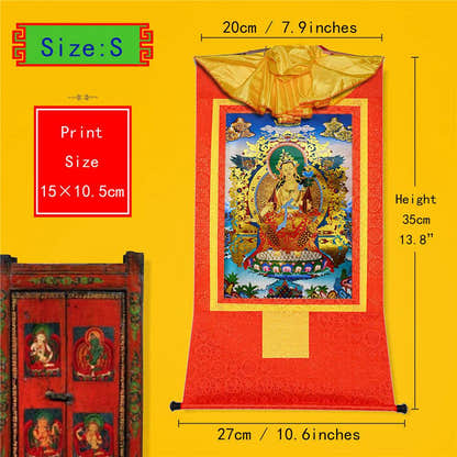 Maitreya Ajita - A Future Buddha of This World - Tibetan thangka painting, view 6
