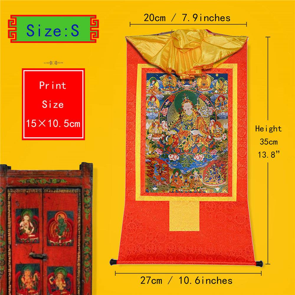 Eight Manifestations of Guru Rinpoche - Tibetan thangka painting, view 6