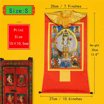 Avalokitesvara - Tibetan thangka painting, view 6