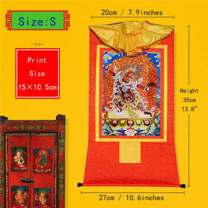 Guru Dragpo-Fierce Emanation of Guru Rinpoche - Tibetan thangka painting, view 6