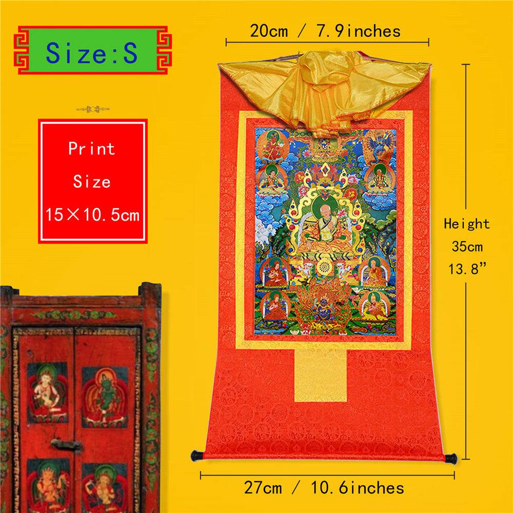 Masters of the Sakya school ,Great Sakyapa - Tibetan thangka painting, view 6