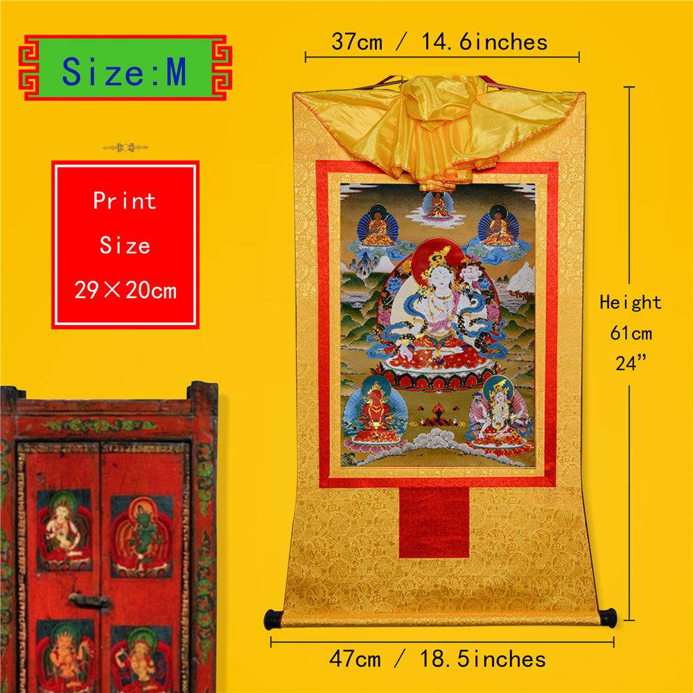 White Tara - Tibetan thangka painting, view 5