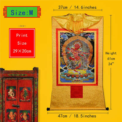 Kurukulla-Mother Buddha Kuru - Tibetan thangka painting, view 5