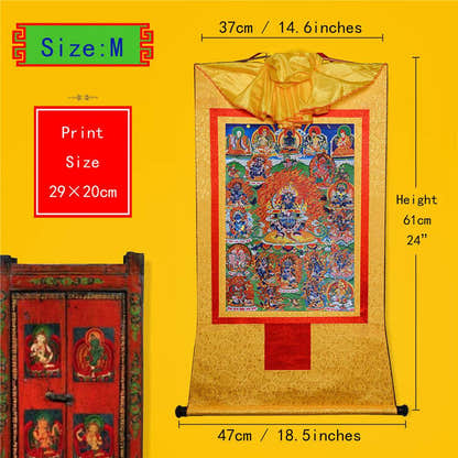 ནག་པོ་ཆེན་པོ། Mahakala - Tibetan thangka painting, view 5