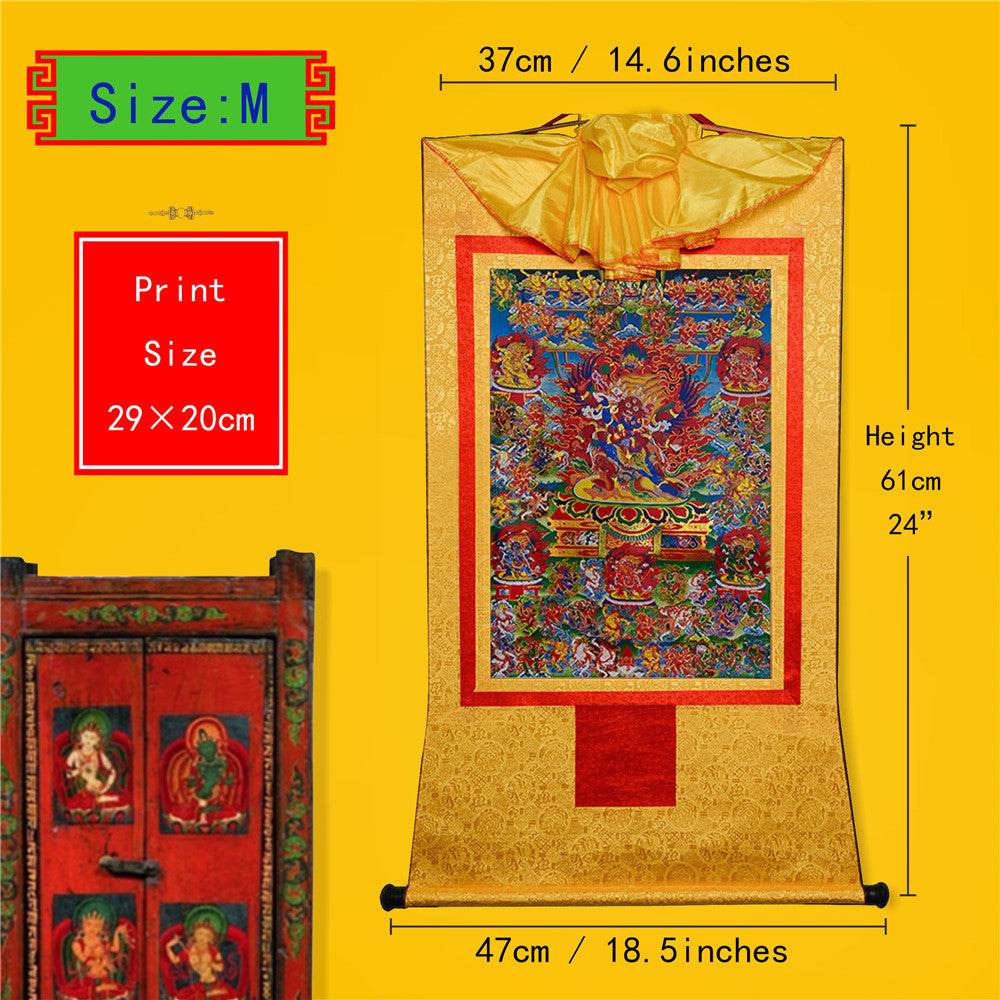 Bardo Thodol-58 Wrathful Deities - Tibetan thangka painting, view 5
