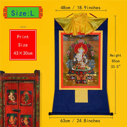Vajrasatva,Vajrasattva,Dorje Sempa - Tibetan thangka painting, view 4