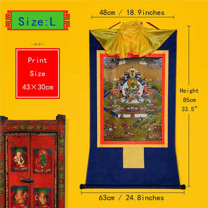 Green Tara in Mandala - Tibetan thangka painting, view 4