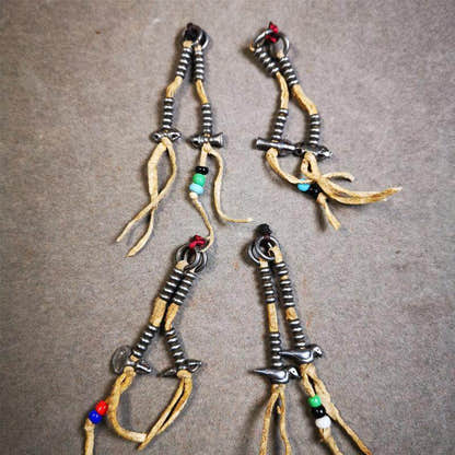 4 Types-4mm Prayer Bead Counters - Tibetan Buddhist art, close-up detail