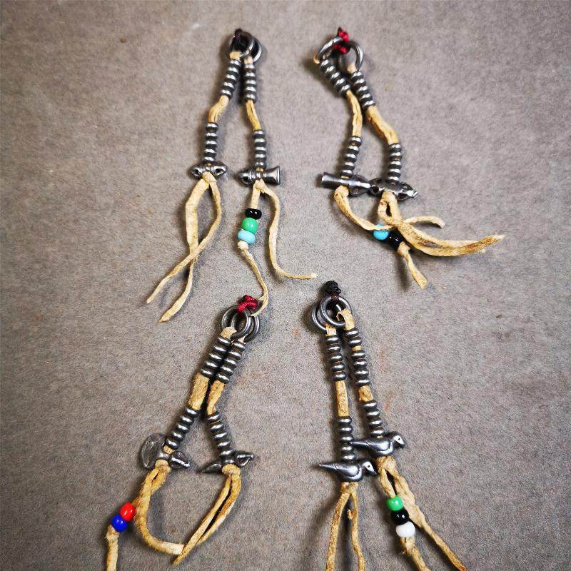 4 Types-4mm Prayer Bead Counters - Tibetan Buddhist art, close-up detail