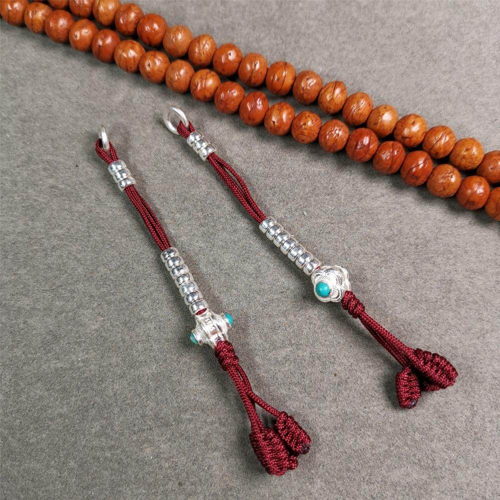 4mm Silver Prayer Bead Counters - Tibetan Buddhist art, view 4