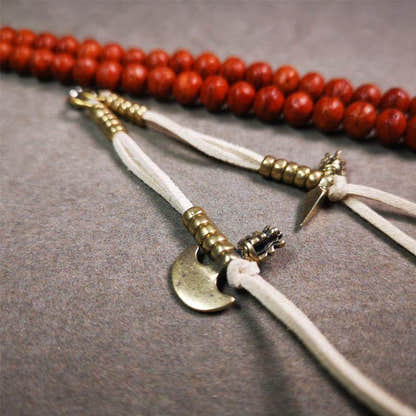 5mm Brass Prayer Bead Counters - Tibetan Buddhist art, detailed view