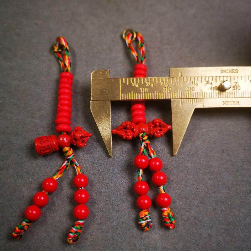 6mm Red Cinnabar Prayer Bead Counters - Tibetan Buddhist art, view 8