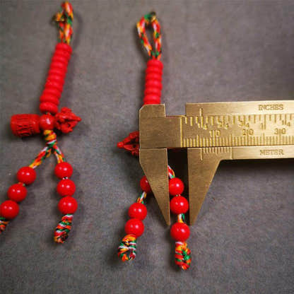6mm Red Cinnabar Prayer Bead Counters - Tibetan Buddhist art, view 7