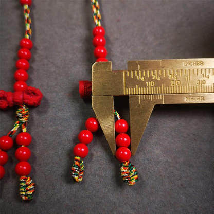 6mm Red Cinnabar Prayer Bead Counters - Tibetan Buddhist art, view 9