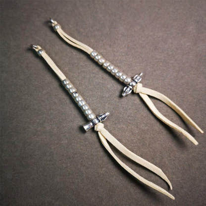 7mm Brass Prayer Bead Counters with Vajra and Bell Pendant - Tibetan Buddhist vajra, view 16