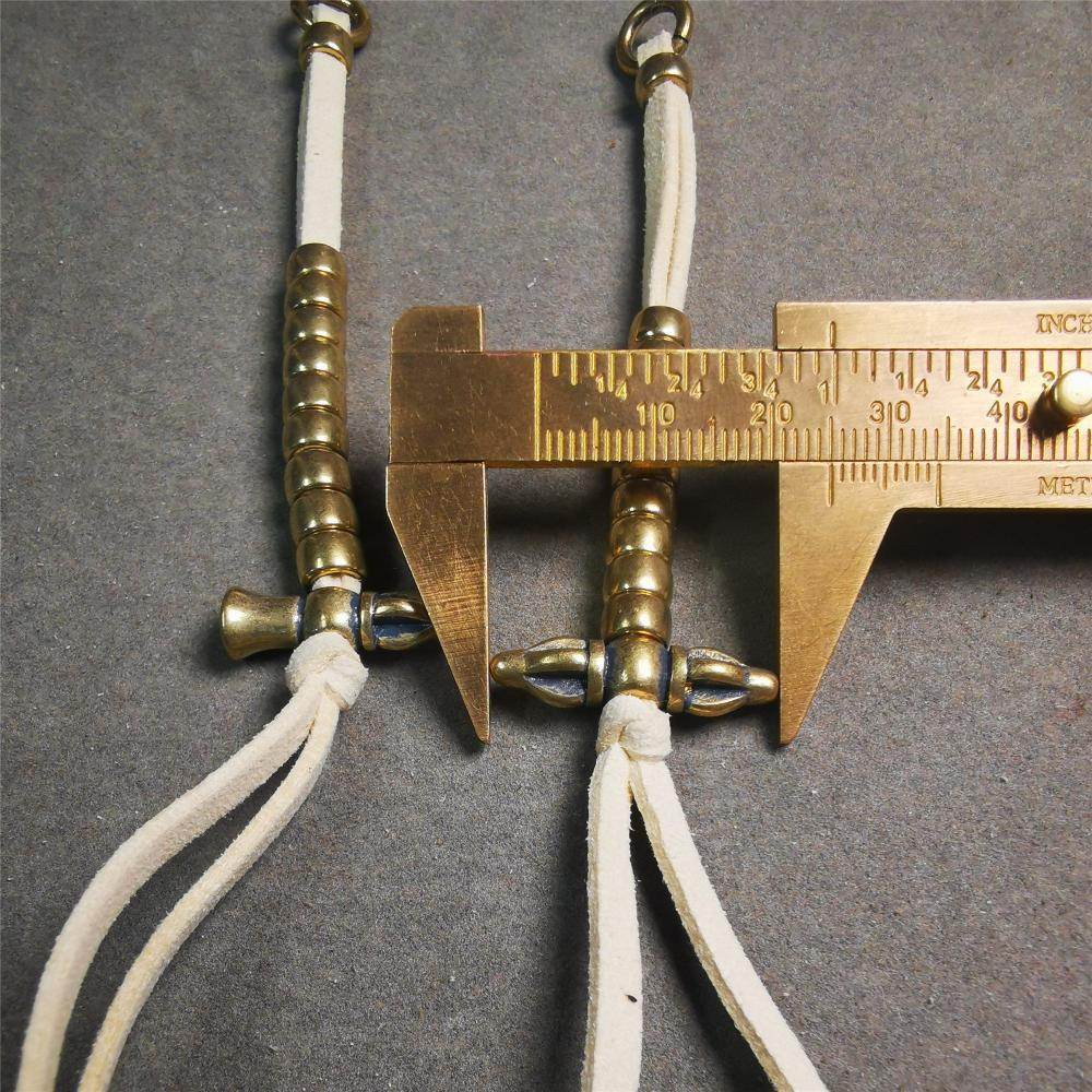 7mm Brass Prayer Bead Counters with Vajra and Bell Pendant - Tibetan Buddhist vajra, view 18
