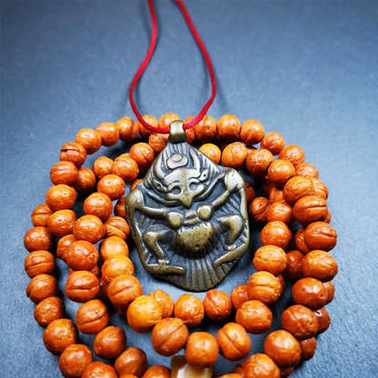 Garuda Amulet - 1.9" - Tibetan Buddhist amulet, close-up detail