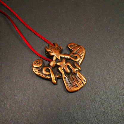 Garuda Amulet - 1.57" - Tibetan Buddhist amulet, view 5