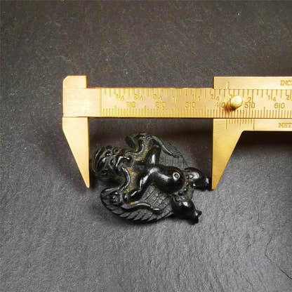Garuda Amulet - 1.65" - Tibetan Buddhist amulet, size reference