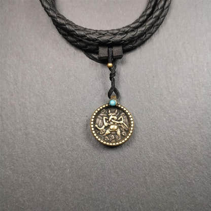 Garuda / Vajrapani Amulet - 0.87" - Tibetan Buddhist amulet, view 11