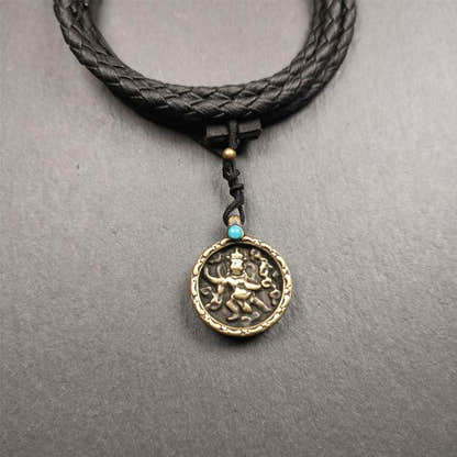 Garuda / Vajrapani Amulet - 0.87" - Tibetan Buddhist amulet, size reference