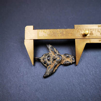 Garuda Amulet - 1.54" - Tibetan Buddhist amulet, size reference