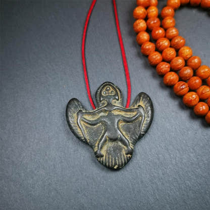 Garuda Amulet - 1.93" - Tibetan Buddhist amulet, detailed view