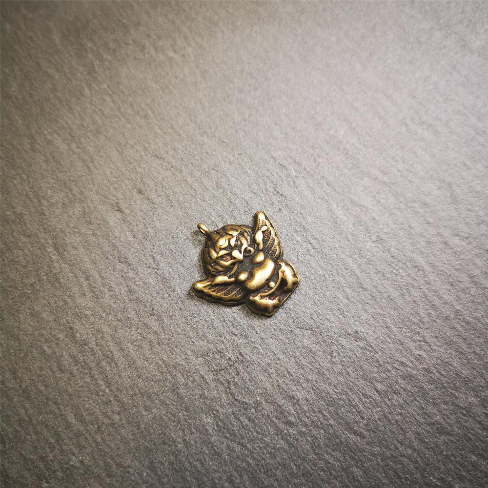 Garuda Amulet Pendant- 0.8" - Tibetan Buddhist amulet, view 10