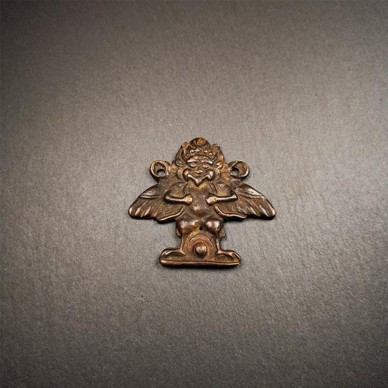 Garuda Amulet - 1.9" - 100 Years Old - Tibetan Buddhist amulet, view 8