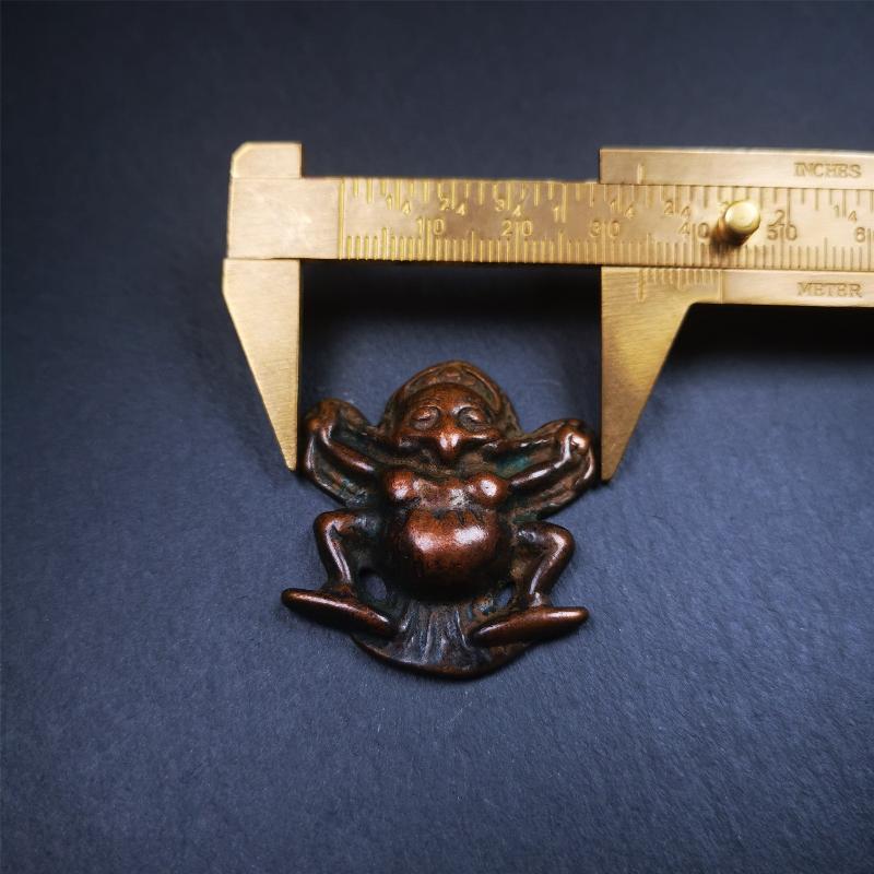 Garuda Amulet - 1.65" - Tibetan Buddhist amulet, size reference