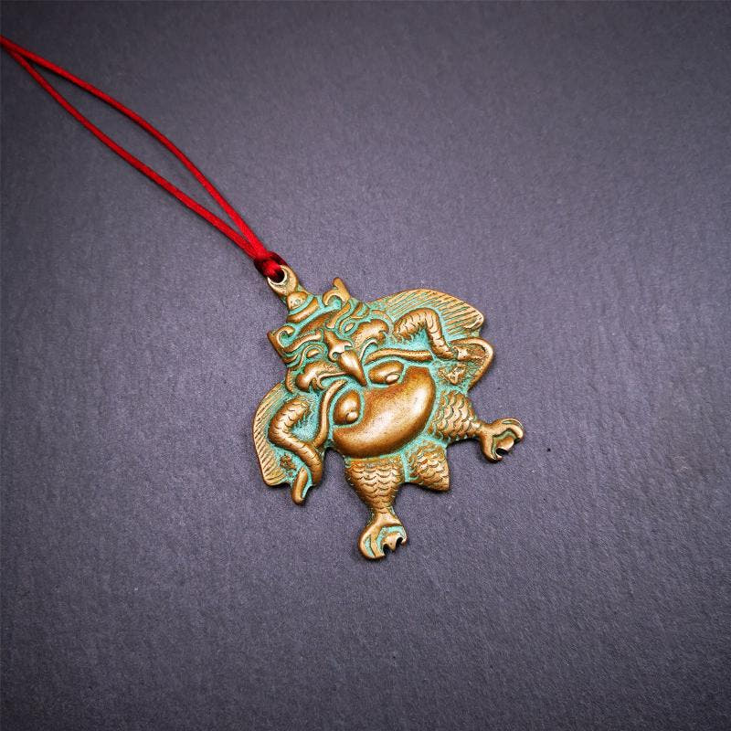 Garuda Amulet - 2.28" - Tibetan Buddhist amulet, view 8