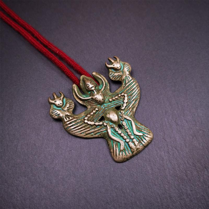 Garuda Amulet - 2.24" - Tibetan Buddhist amulet, view 7