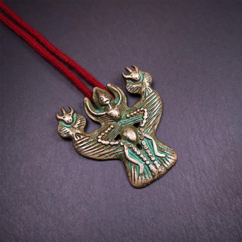 Garuda Amulet - 2.24" - Tibetan Buddhist amulet, view 7