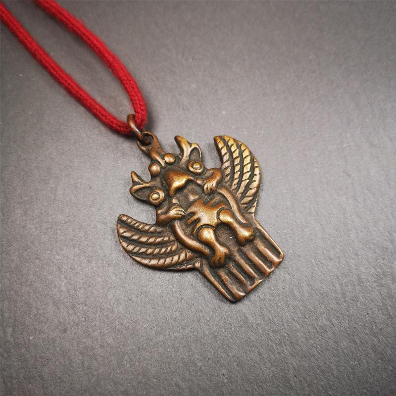 Garuda Amulet - 2.1" - Tibetan Buddhist amulet, view 7