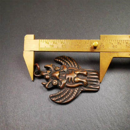 Garuda Amulet - 2.1" - Tibetan Buddhist amulet, size reference