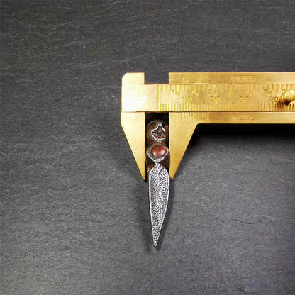 Skull Phurba - 2.16" - Tibetan Buddhist art, view 9
