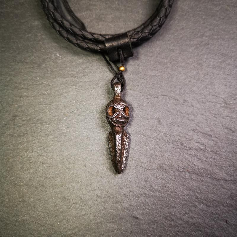 Skull Phurba - 1.77" - Tibetan Buddhist art, view 5
