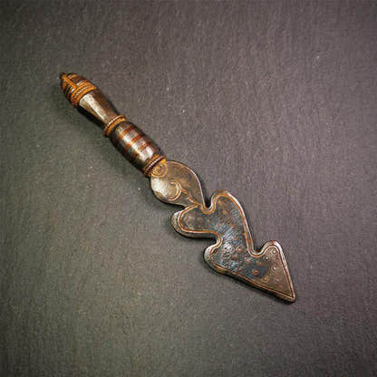 Snake Spear - Tibetan Buddhist art, close-up detail