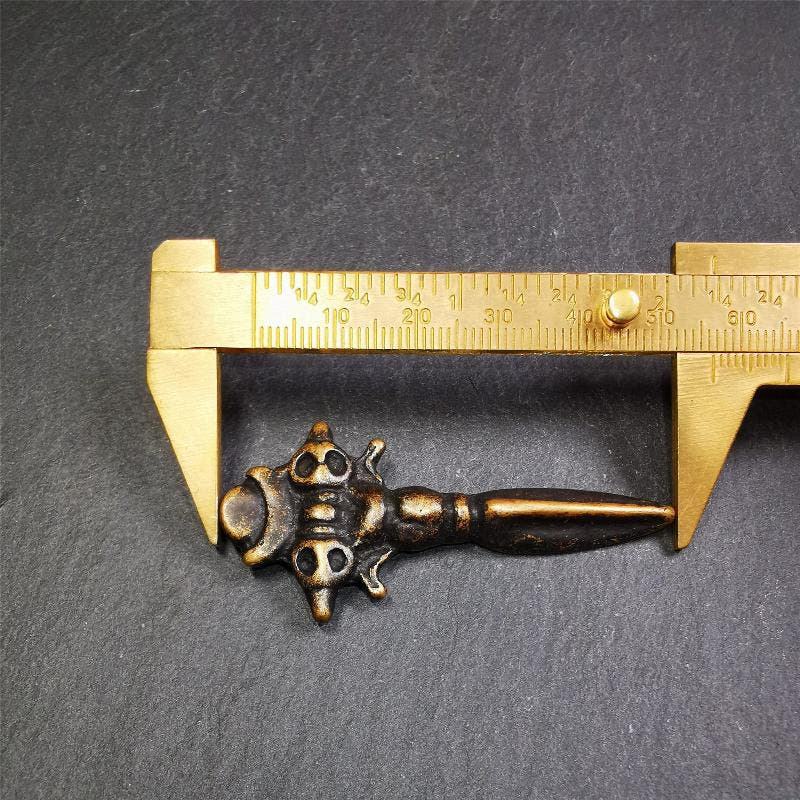 Cross Vajra Phurba 2.36" - Tibetan Buddhist vajra, view 9