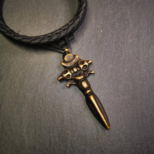 Cross Vajra Phurba 2.36" - Tibetan Buddhist vajra, front view